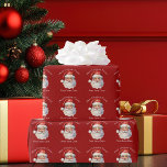 Santa Claus Personalised Red Kids Christmas Wrapping Paper<br><div class="desc">Customise this nostalgic from Santa Claus wrapping paper with your own personalised text with your kids name in white script. This beautiful old fashioned drawing of Santa's red hat and white beard are the perfect holiday stickers for your children's presents under the tree on Christmas day.</div>