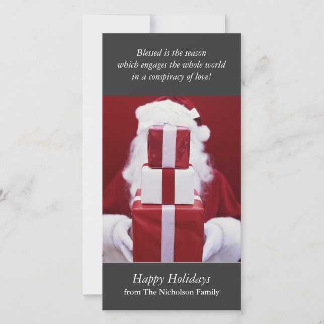 Santa Claus Photo Card (Front)