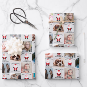 Santa Claus Photo Christmas Wrapping Paper Sheets