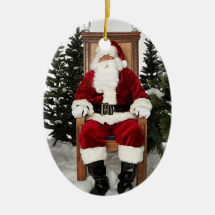 Santa Claus Photo Holiday Tree Ornaments