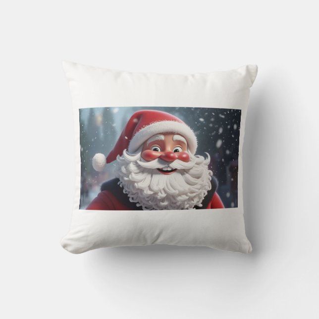 Santa Claus Pillow – Festive Christmas Decor (Front)