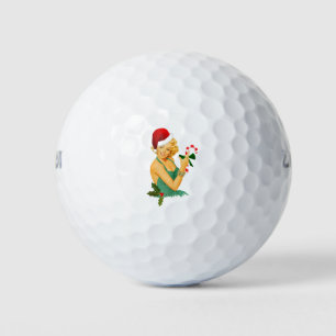 santa claus pin up golf balls