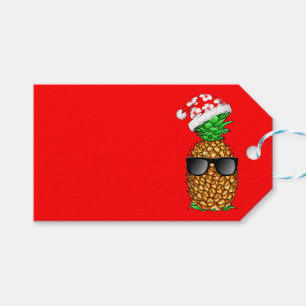 Santa Claus Pineapple Gift Tags