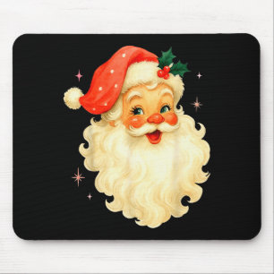 Santa Claus Pink Christmas Face Old Xmas Vintage P Mouse Mat
