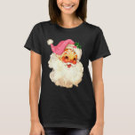Santa Claus Pink Christmas Face Old Xmas Vintage P T-Shirt<br><div class="desc">Santa Claus Pink Christmas Face Old Xmas Vintage Pink Santa</div>