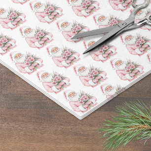 Santa Claus Pink Christmas Tissue Paper