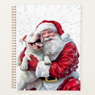 Santa Claus & Pitbull Puppy Dog Planner