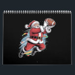 Santa Claus Playing American Football Christmas  Calendar<br><div class="desc">Santa Claus Playing American Football Christmas Football Fan</div>
