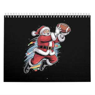 Santa Claus Playing American Football Christmas Calendar