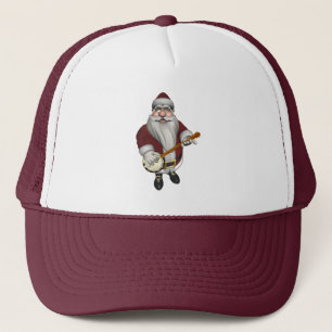 Santa Claus Playing Banjo Trucker Hat