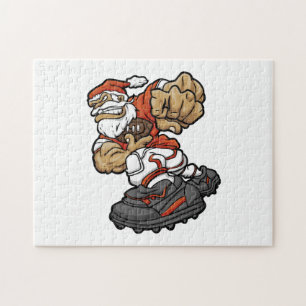Santa Claus Playing Football illustration Jigsaw Puzzle