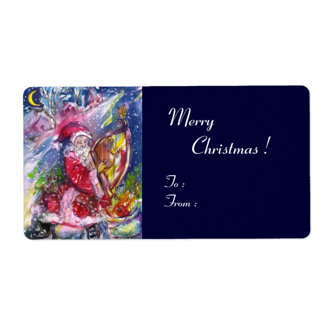 SANTA CLAUS PLAYING HARP IN THE MOONLIGHT (Front)