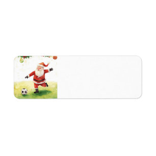 Santa Claus playing Soccer Christmas field
