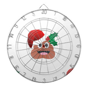 santa claus poop emoji dartboard