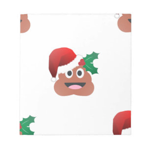 santa claus poop emoji notepad