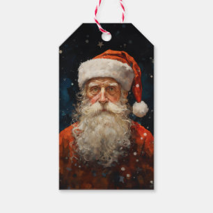 Santa Claus Portrait Vincent Van Gogh Style Gift Tags