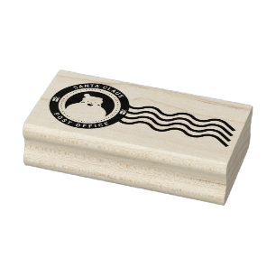 Santa Claus Post Office Rubber Stamp