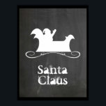 Santa Claus Poster<br><div class="desc">... in his sleigh on a chalk board background.</div>