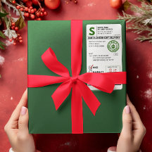 Santa Claus Realistic Shipping Label