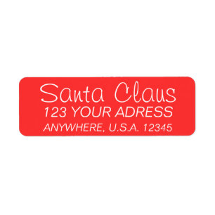 Santa Claus Red Background White Text