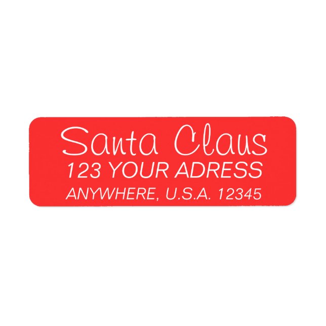 Santa Claus Red Background White Text (Front)