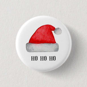 Santa Claus. Red hat. Christmas holiday. Ho ho ho 3 Cm Round Badge
