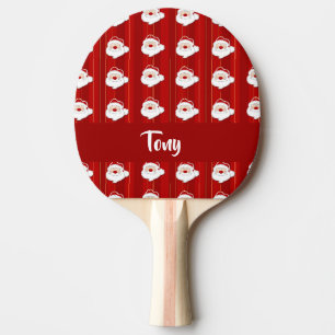 Santa Claus red pattern Ping Pong Paddle