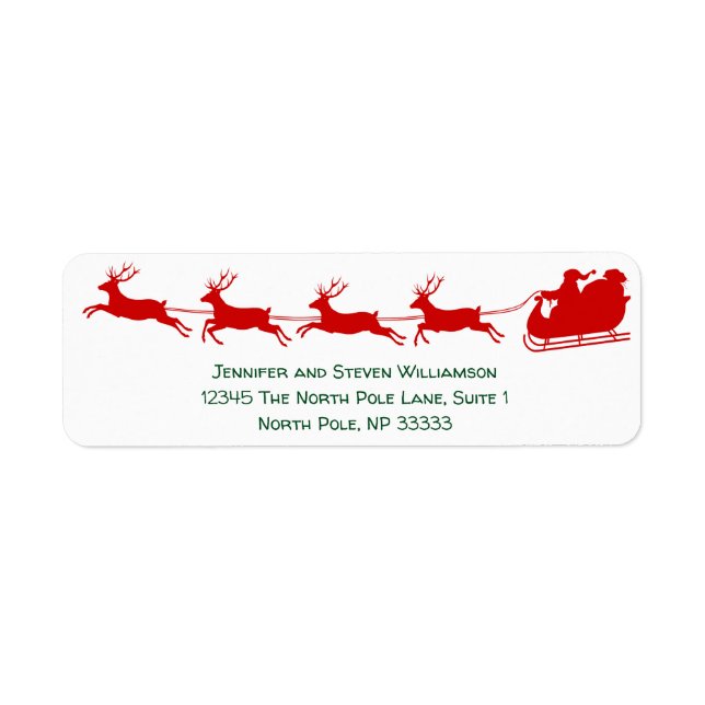 Santa Claus Reindeer Sleigh Christmas Holidays (Front)