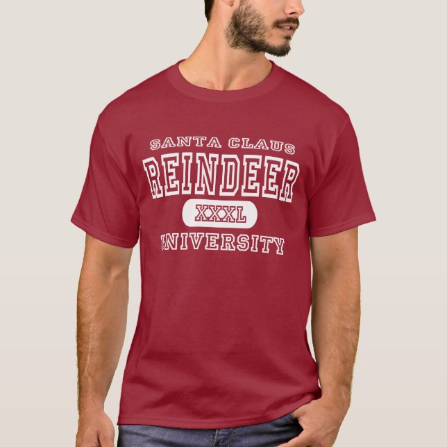 Santa Claus Reindeer University Dark T-Shirt (Front)
