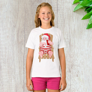 Santa Claus Relaxing Girls T-Shirt