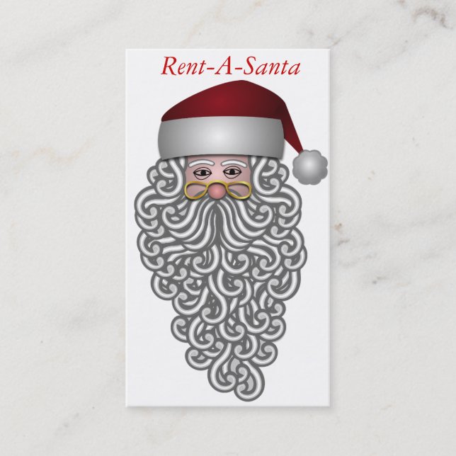 Santa Claus  Rent a Santa Business Card (Front)