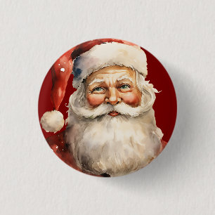 Santa Claus Retro Christmas 3 Cm Round Badge