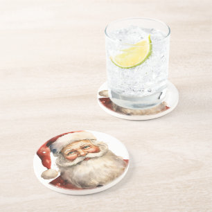 Santa Claus Retro Christmas Coaster