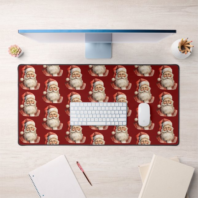 Santa Claus Retro Christmas Pattern Desk Mat (Office 1)