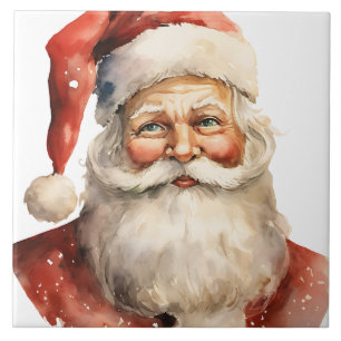 Santa Claus Retro Christmas Tile