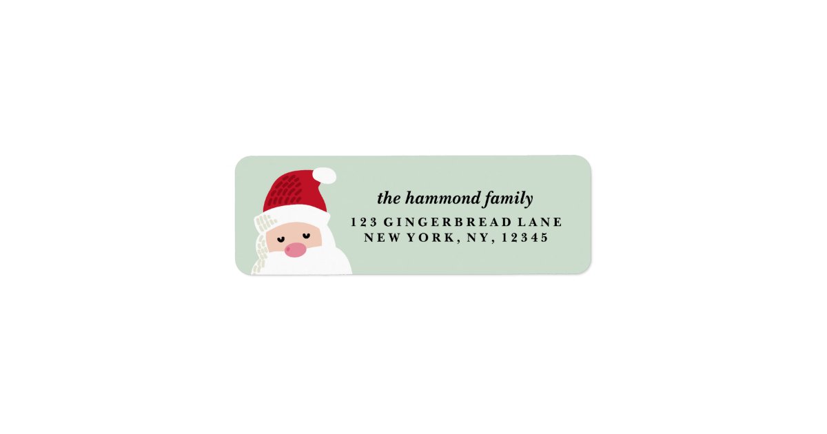 Santa Claus Return Address Label | Zazzle
