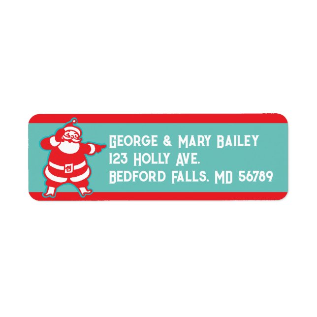 Santa Claus Return Address Labels  (Front)