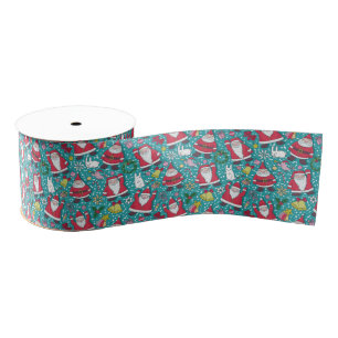 Santa Claus Ribbon Grosgrain Ribbon