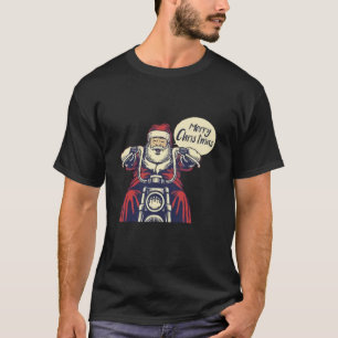 Santa Claus Ride Motorcycle Modern T-Shirt