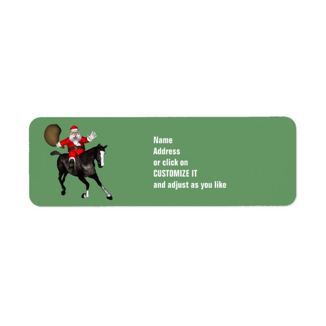 Santa Claus Riding A Black Horse (Front)