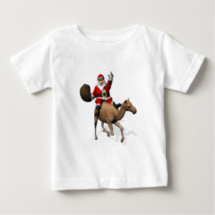 Santa Claus Riding A Camel Baby T-Shirt