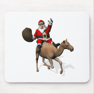 Santa Claus Riding A Camel Mouse Mat