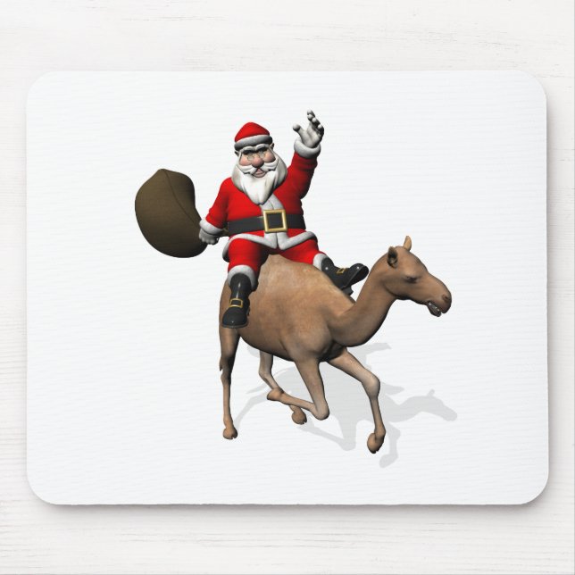 Santa Claus Riding A Camel Mouse Mat (Front)