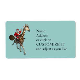Santa Claus Riding A Giraffe