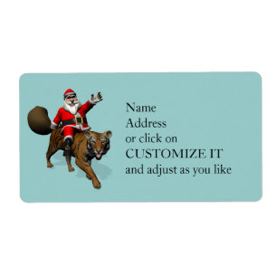 Santa Claus Riding A Tiger