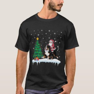 Santa Claus Riding Bernese Mountain Dog Boys Girls T-Shirt