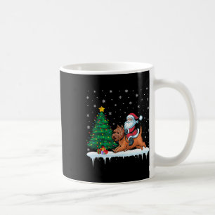 Santa Claus Riding Cairn Terrier Dog Boys Girls Ch Coffee Mug