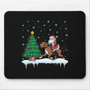Santa Claus Riding Coonhound Dog Boys Girls Kids C Mouse Mat
