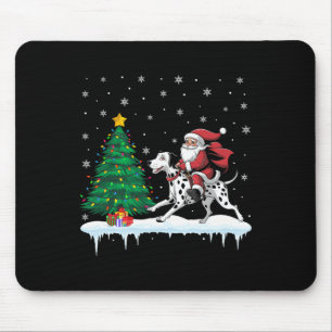 Santa Claus Riding Dalmatian Dog Boys Girls Kids C Mouse Mat
