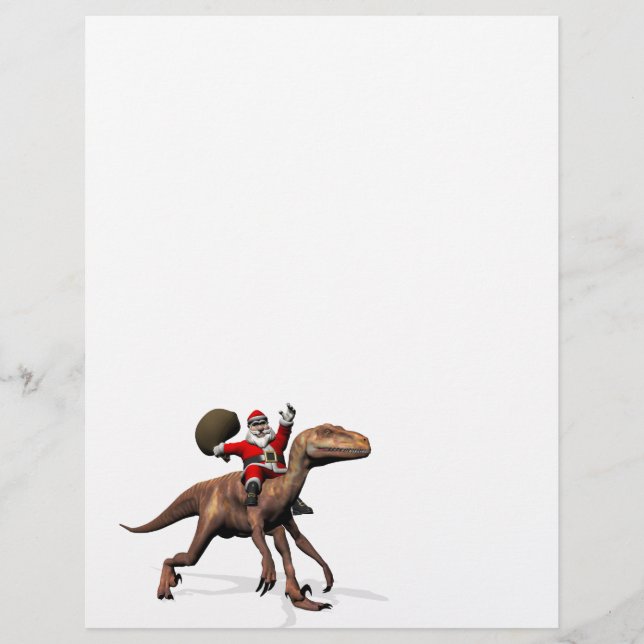 Santa Claus Riding On Deinonychus (Front)